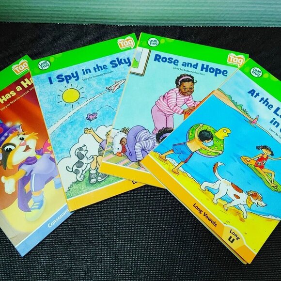 Leap Frog TAG Learn to Read Book Sets Consonants & Vowels Lot of 4 Books - Picture 1 of 5